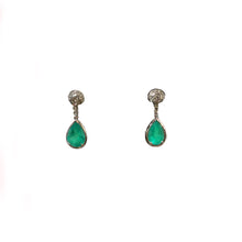 Huge Colombian Emerald and Diamond Earrings