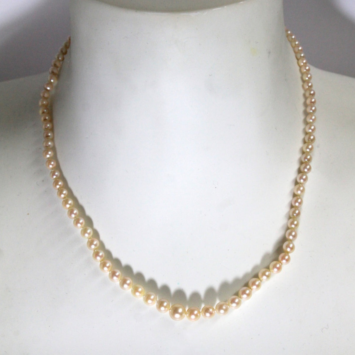 Vintage Pink Akoya Pearl Necklace