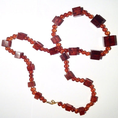 Antique Carved Baltic Amber Necklace