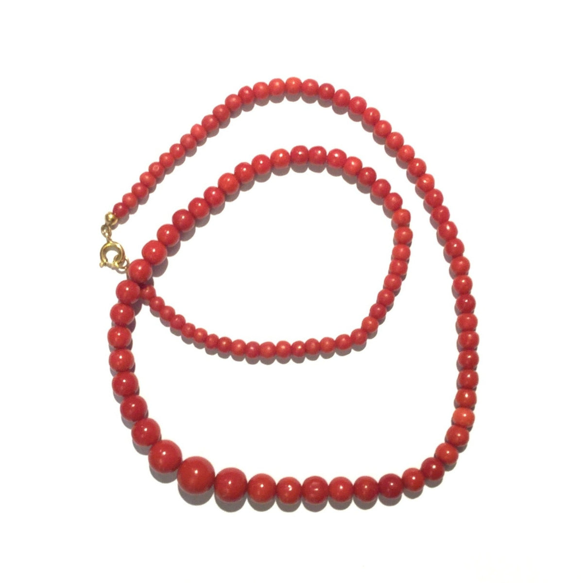 Victorian Natural Coral Graduated Necklace