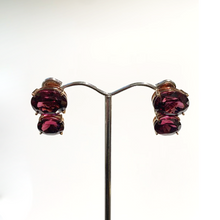 9ct Rose Gold 4.88ct Natural Garnet Stud Drop Earrings
