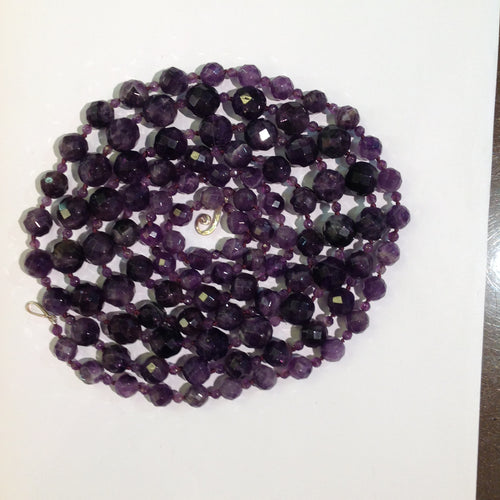 Natural Faceted Amethyst Necklace