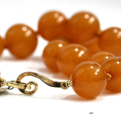 Orange Resin Beaded Necklace