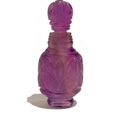 Hand Carved Amethyst Perfume Bottle