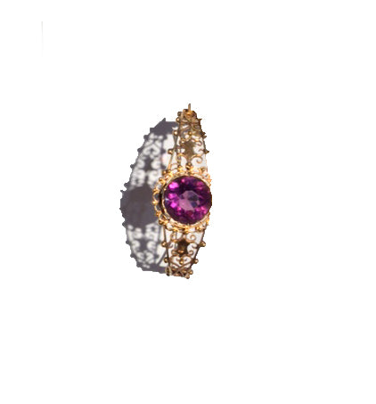 Antique Victorian 18ct Gold and Amethyst Bracelet