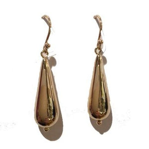 9ct Yellow Gold Simple Drop Earrings