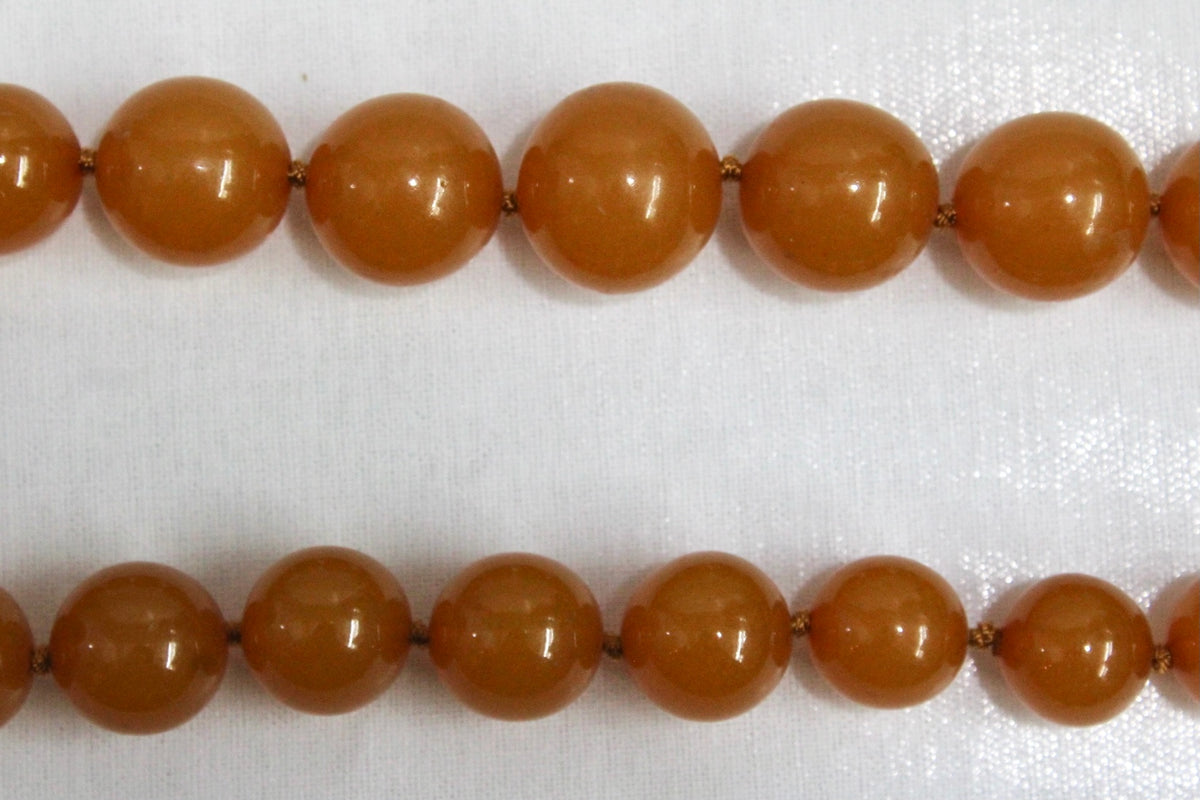 Orange Resin Beaded Necklace