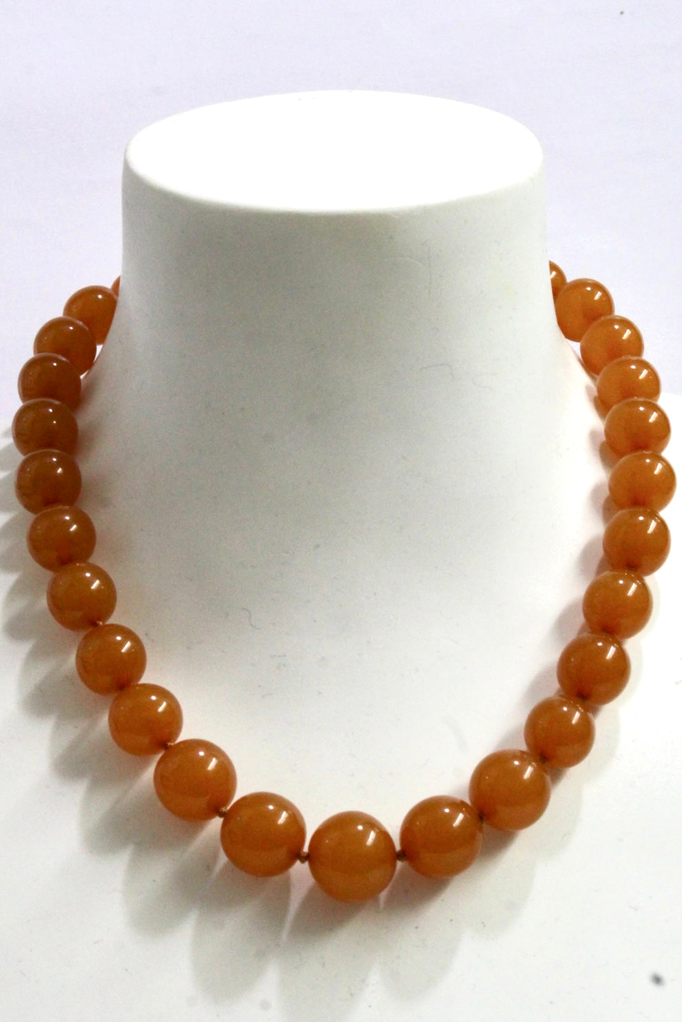 Orange Resin Beaded Necklace