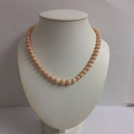 Natural Mediterranean Angel Skin Coral Necklace
