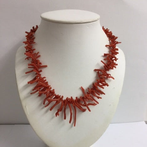 Natural Mediterranean Branch Coral Necklace
