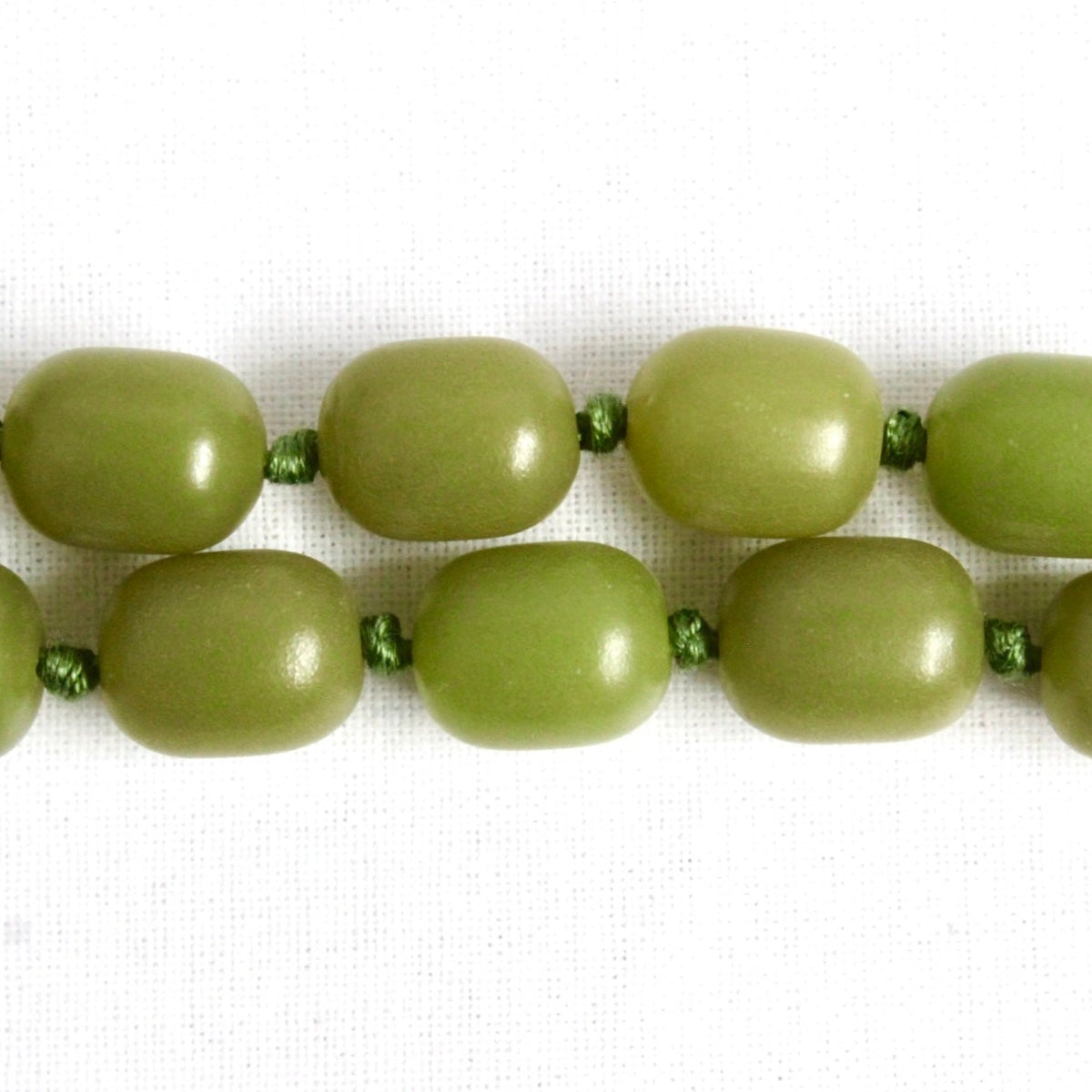 Antique Green Bakelite Beaded Necklace