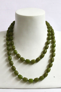 Antique Green Bakelite Beaded Necklace