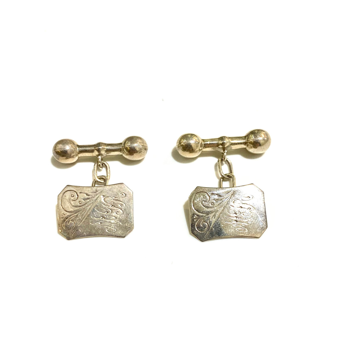 Sterling Silver Engraved Cufflinks