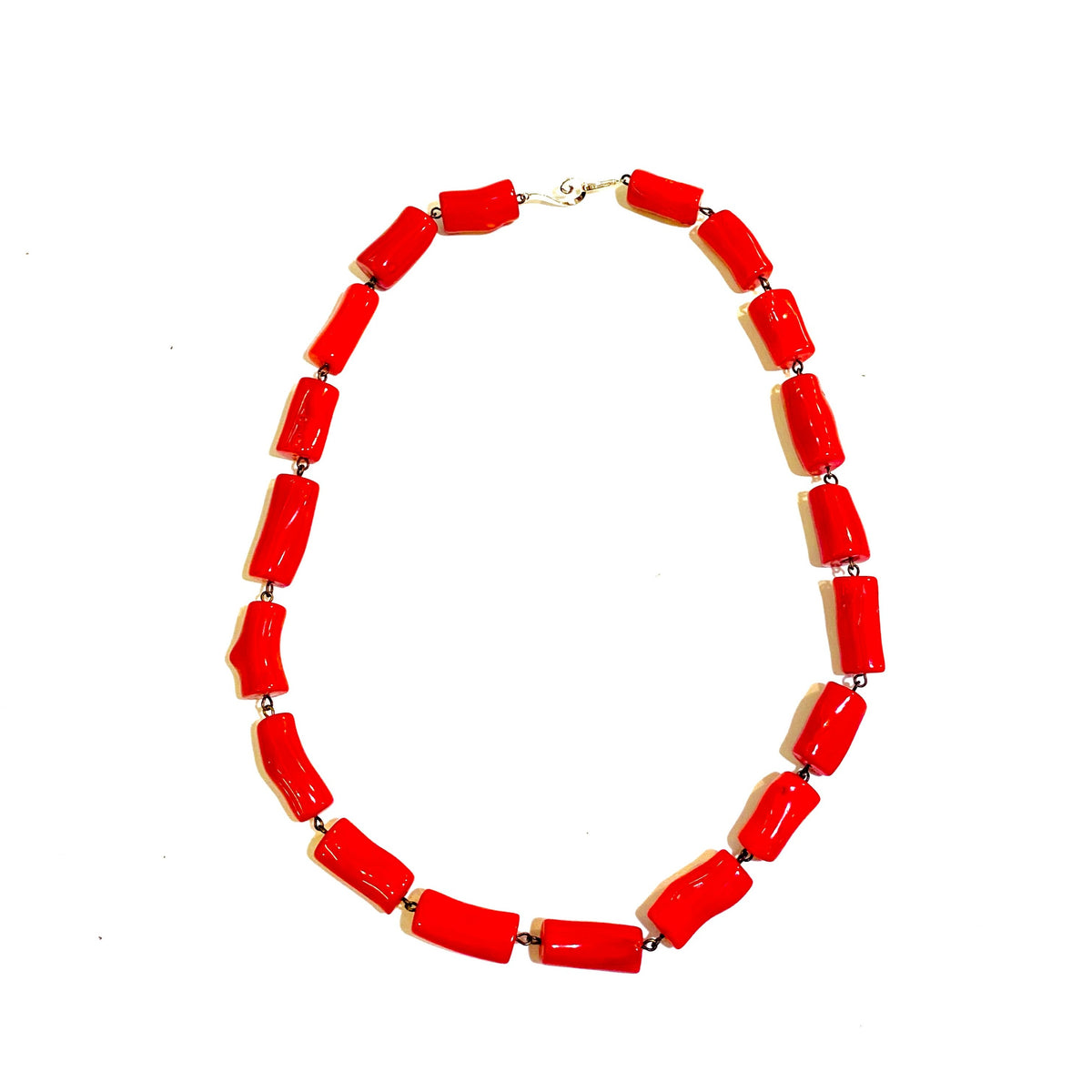 Red Coral Beaded Necklace