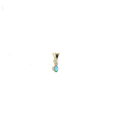 Sterling Silver Small Opal Pendant