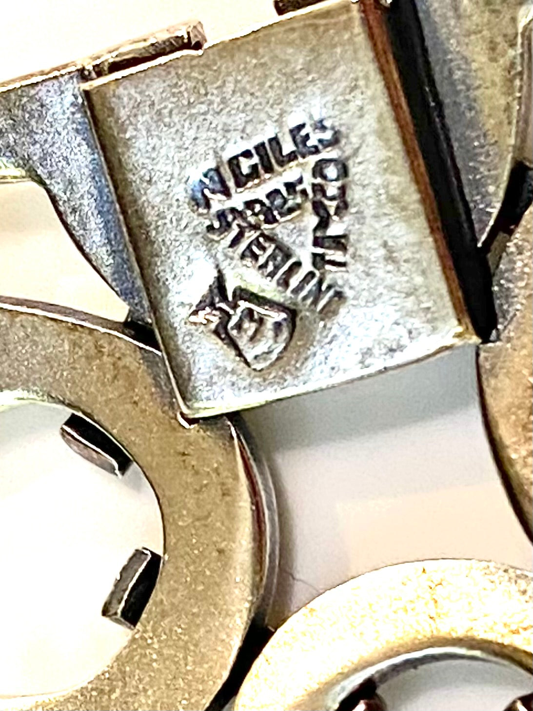 Giles Rancho Alegre in Taxco Sterling Silver Vintage Modernist  Bracelet