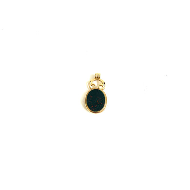 9ct Gold Bloodstone and Carnelian Pendant