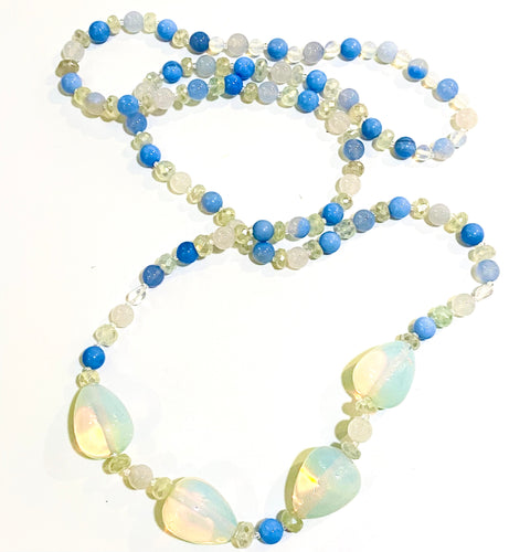 Opalite and Blue Lace Agate Necklace