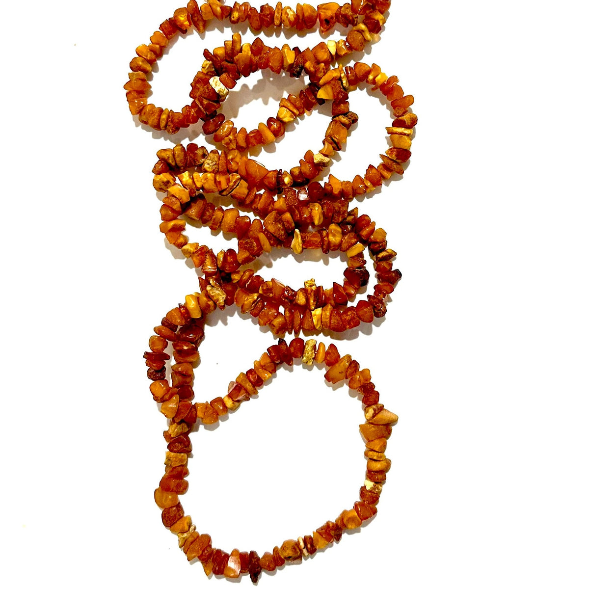 Small Rough Amber Opera Length Necklace