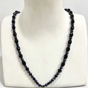 Onyx and Freshwater Peacock Pearl Necklace