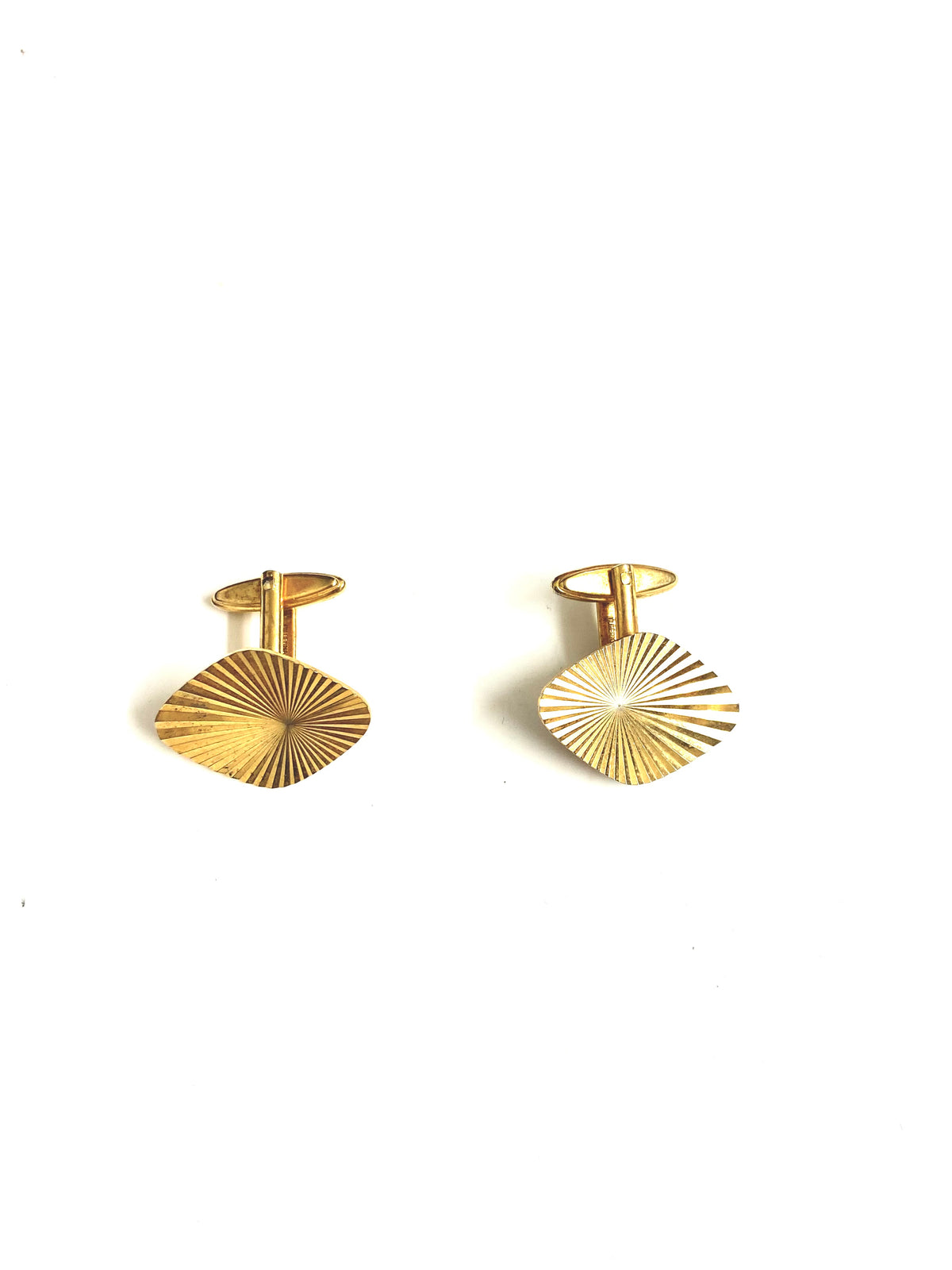 Sterling Silver Gold Plate Diamond Shaped Cufflinks