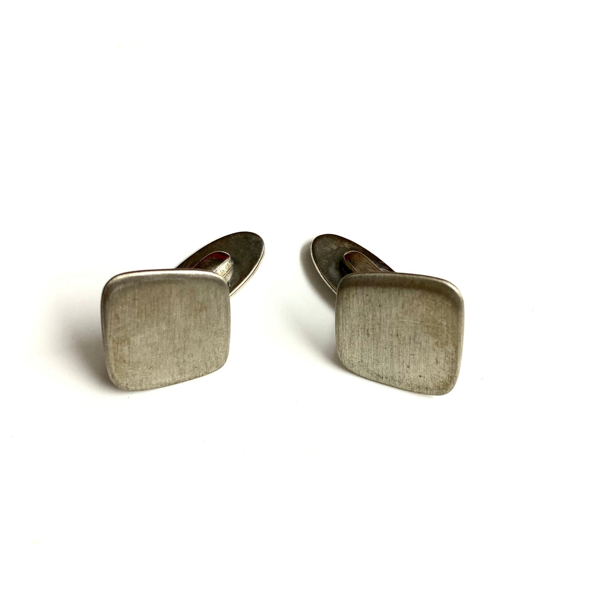 Vintage Sterling Silver Square Cufflinks