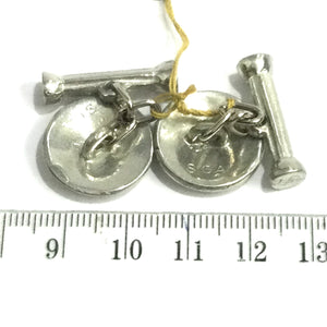 Sterling Silver 'Buy' and 'Sell' Motif Cufflinks