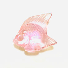 Lalique Pink Art Glass Fish