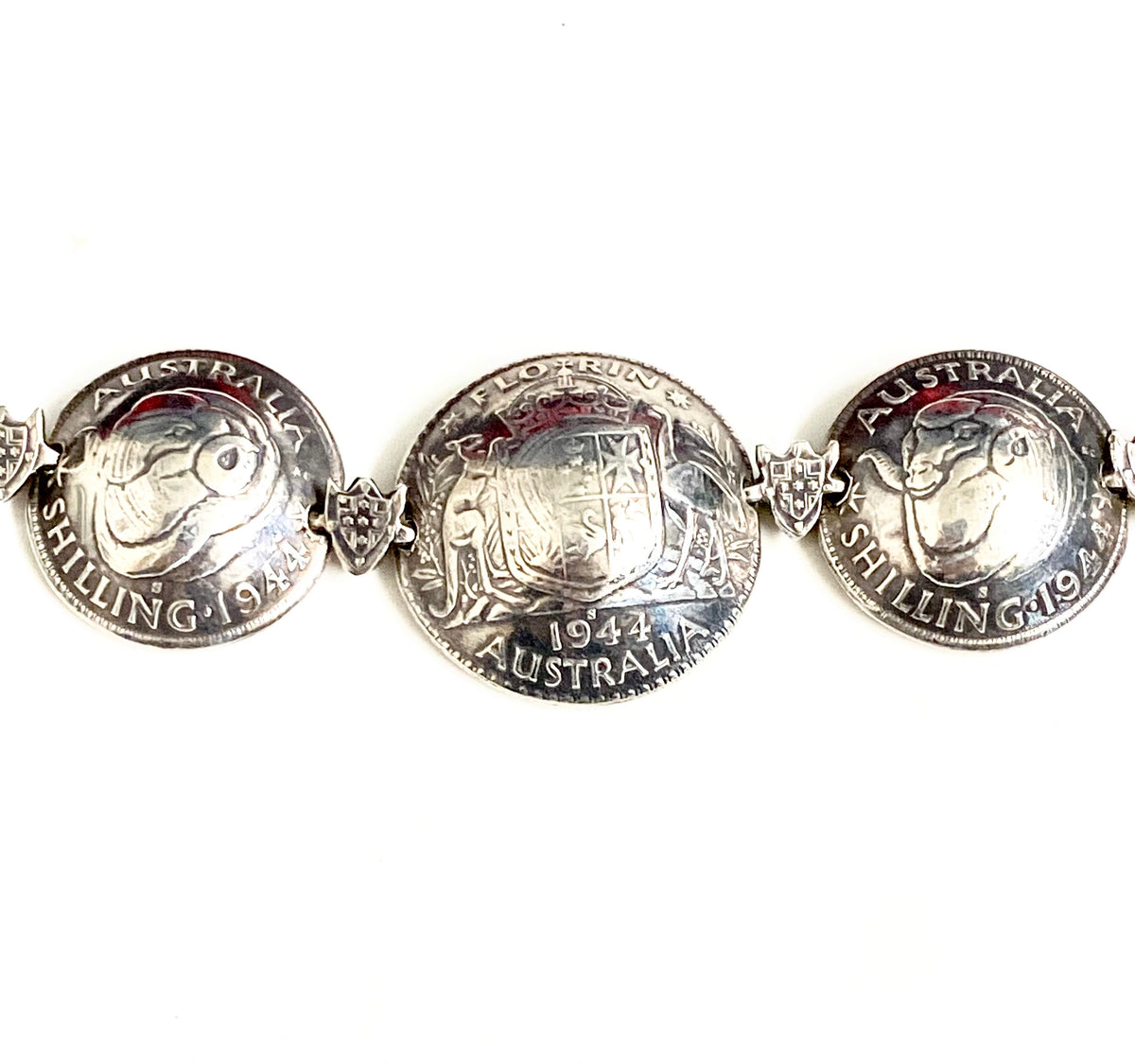 Sterling Silver Pre-Decimal Australian Coin Bracelet