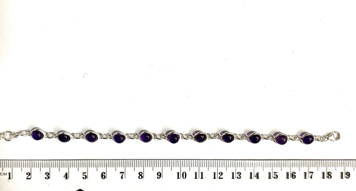 Sterling Silver Amethyst Bracelet