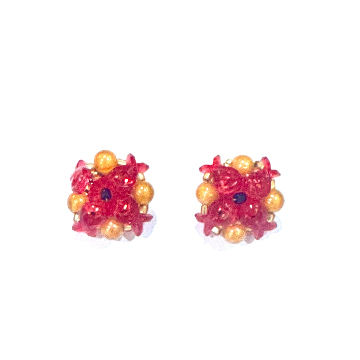 Vintage 1960's Lucite Clip On Earrings