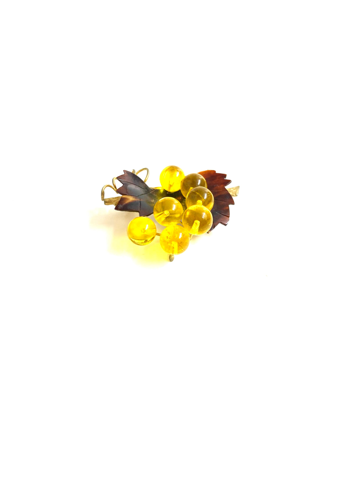 Antique 18ct Yellow Gold Erudite and Honey Amber Brooch