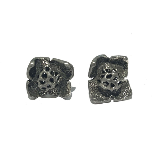 Vintage Silver Georg Jensen Flower Cufflinks