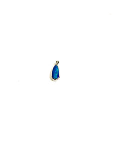 9ct White Gold Black Boulder Opal Pendant