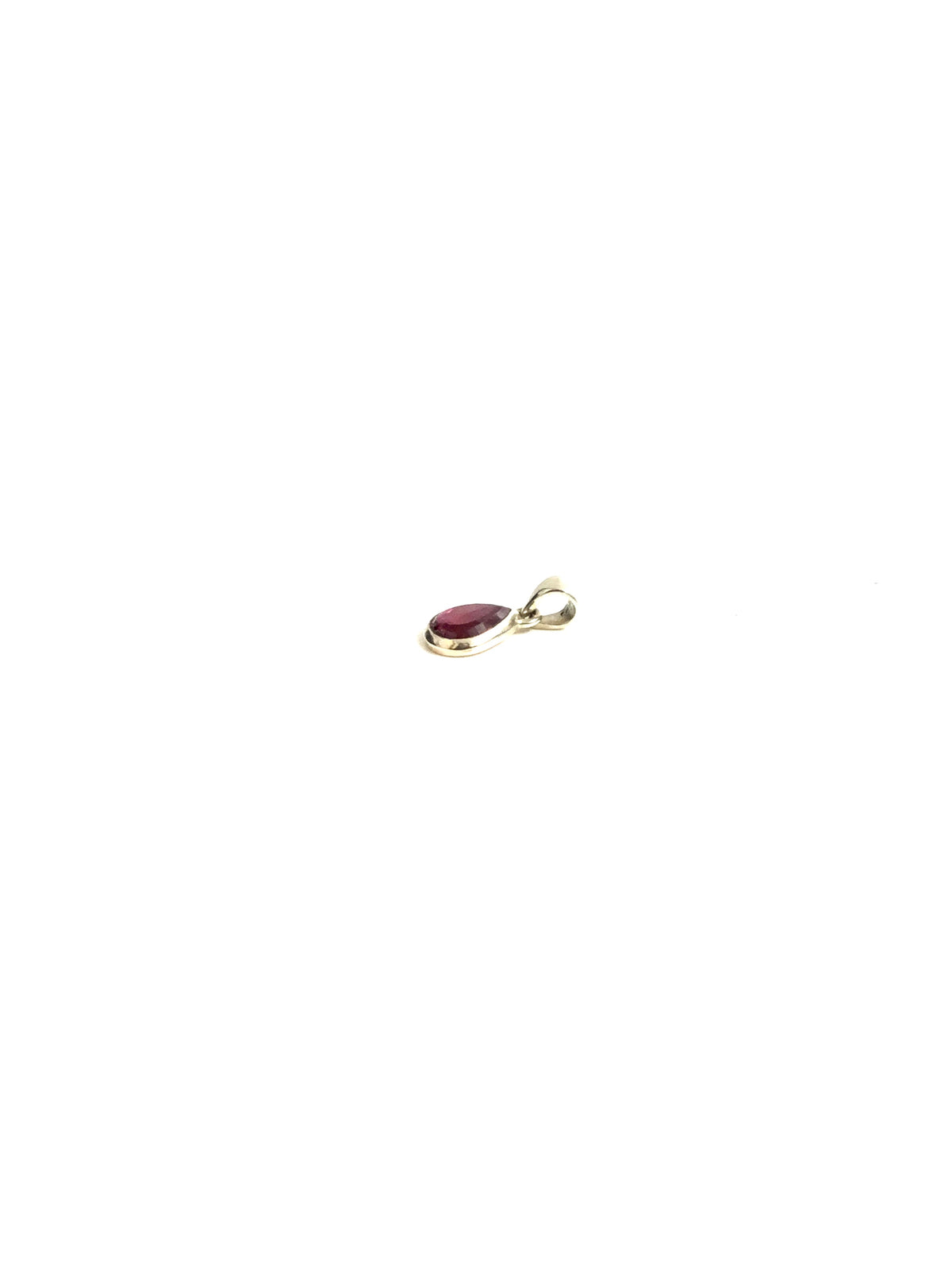 9ct Gold Ruby Pear Shaped Pendant