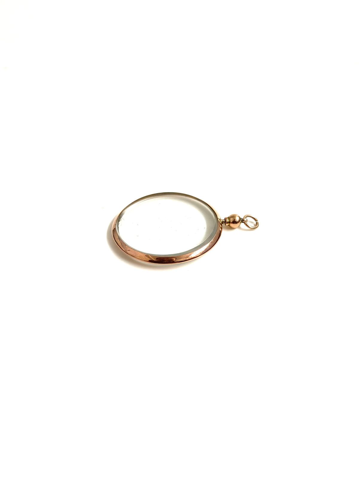 Clear 9ct Rose Gold Bubble Locket