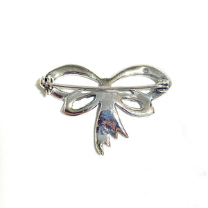 Sterling Silver Marcasite Bow Brooch