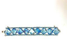 Vintage Blue Crystal Vauxhall Glass Bracelet