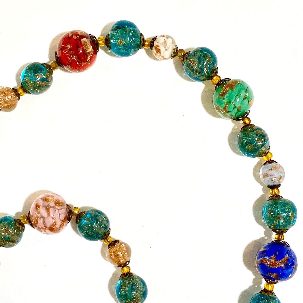 Multicoloured Murano Glass Beaded Necklace
