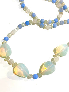 Opalite and Blue Lace Agate Necklace
