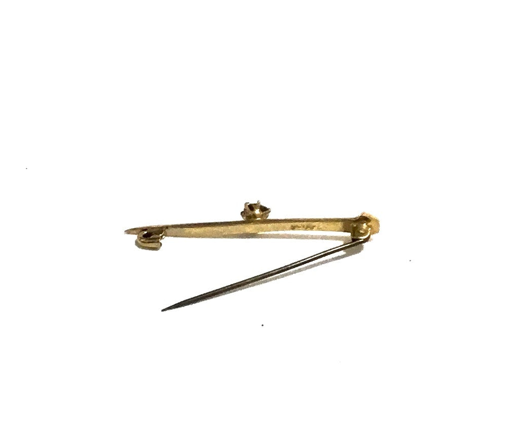 Bar Brooch with Small Citrine