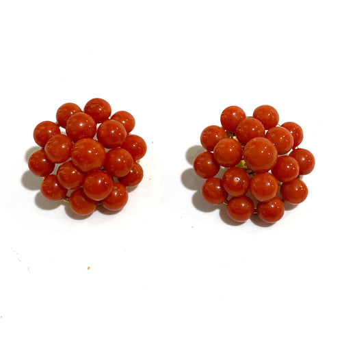 Stunning Momo Coral clip on Earrings