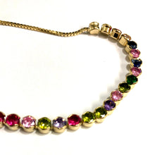 Multi-coloured and Rounded Gemstone Talisman Bracelet