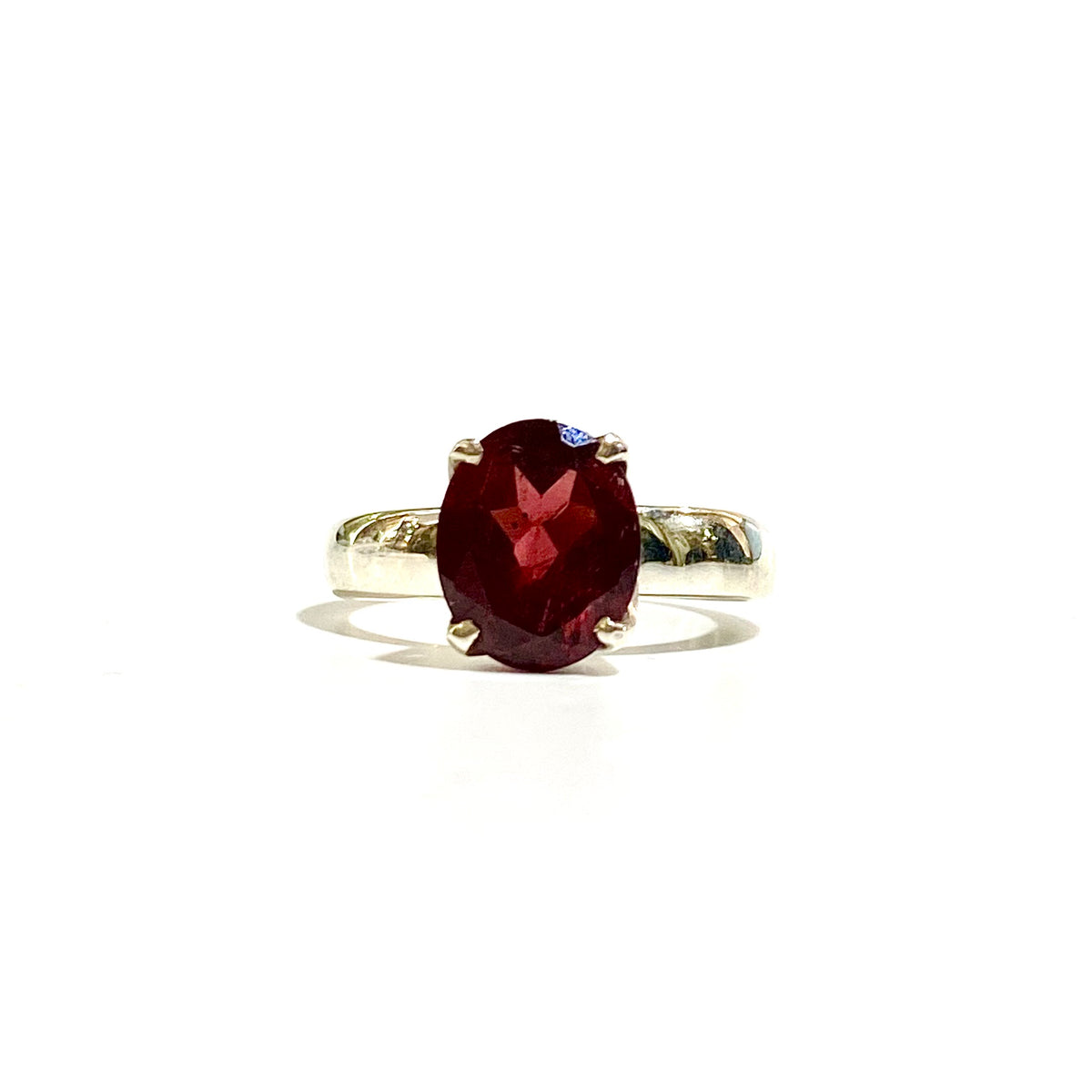 Sterling Silver Garnet Ring
