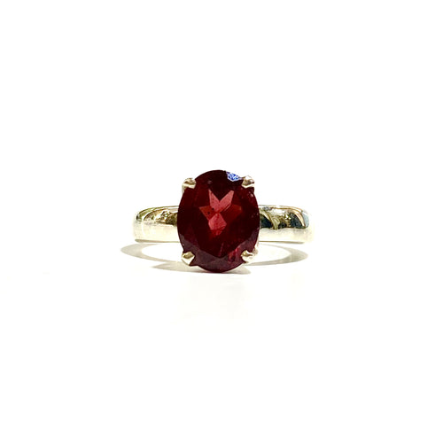 Sterling Silver Garnet Ring