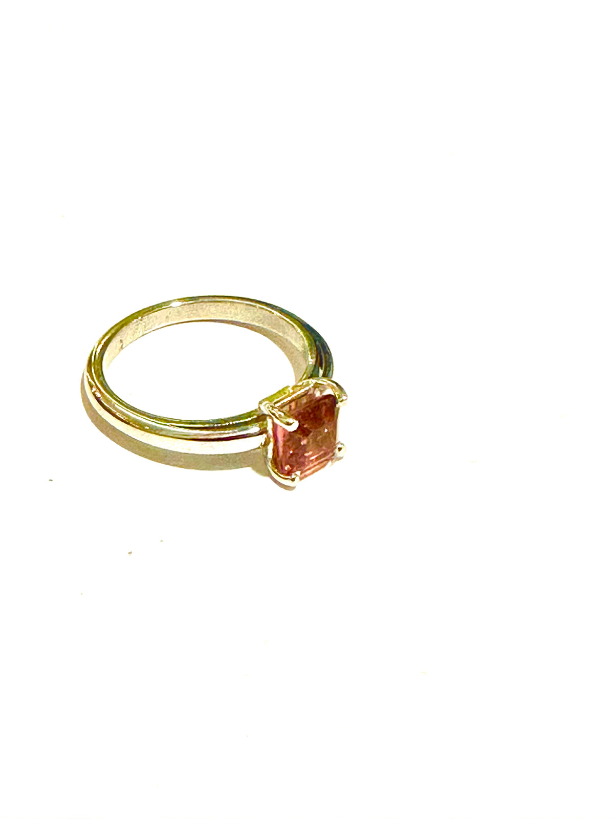 9ct White Gold Pink Tourmaline Ring