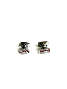 Enamel and Sterling Silver Rectangle Cufflinks