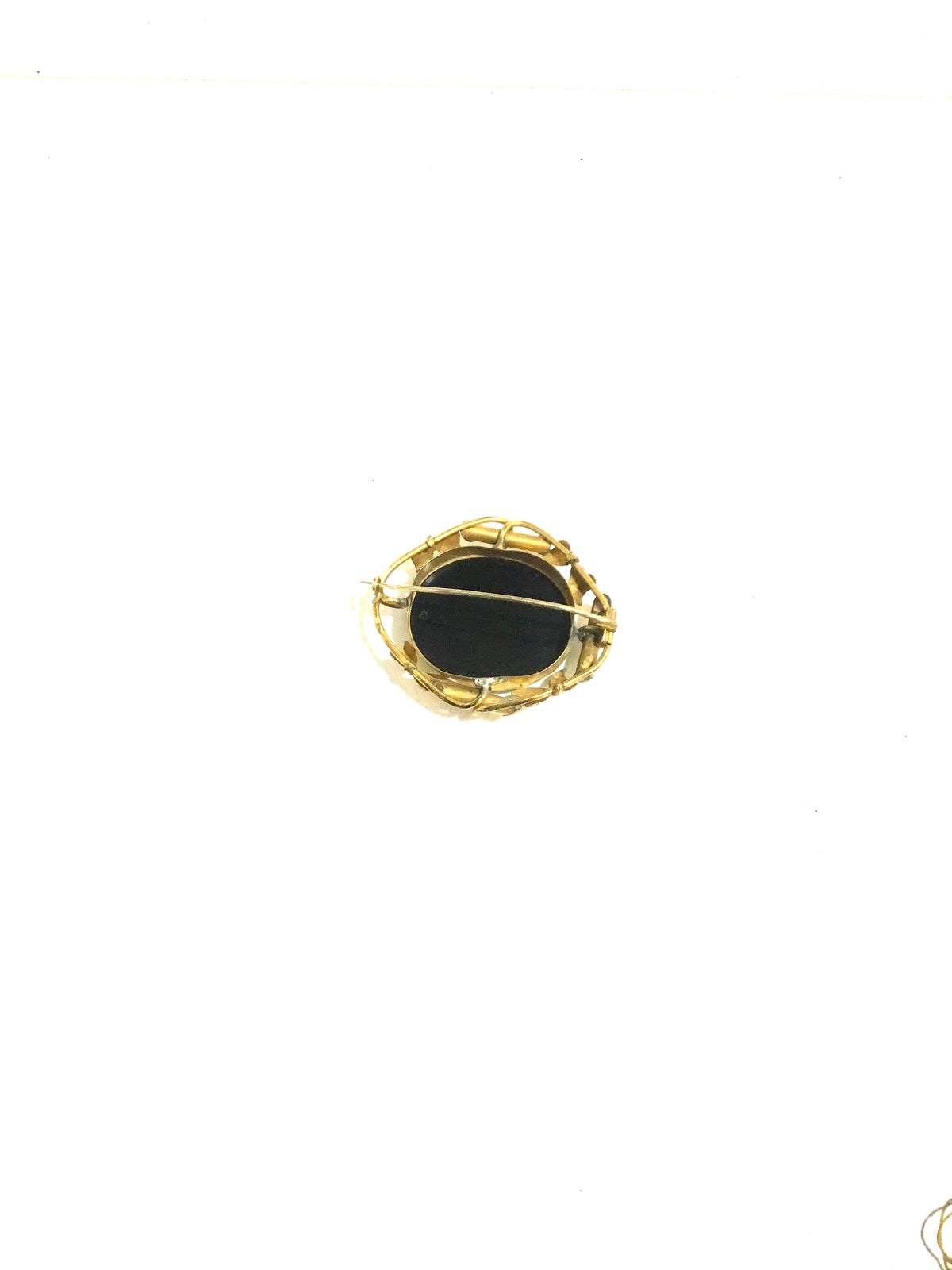 Victorian Pinchback Pietra Dura Mosaic Brooch