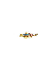 18ct Gold Sapphire, Ruby and Opal Pendant