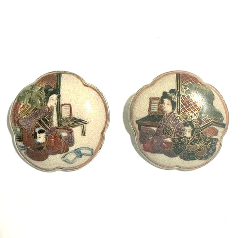 Geisha Satsuma Brooch